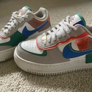 Nike Air Force 1 Shadow Sail Blue Green size 5.5